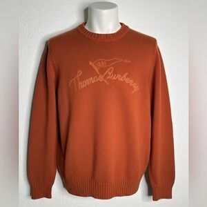 Burberry Men's Sweater in Rich Orange